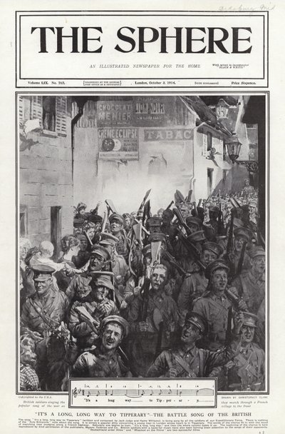 Es ist ein langer, langer Weg nach Tipperary, das Kampflied der Briten, Erster Weltkrieg von Addison Thomas Millar